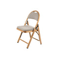 Foldable Wooden Chair with Fabric Cushion
